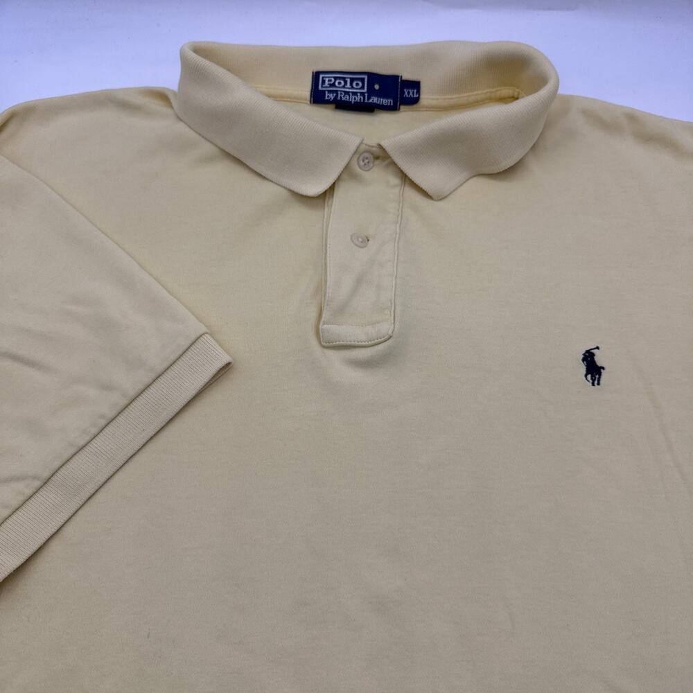 Polo Ralph Lauren Polo Shirt Mens XXL Yellow Classic‎ Short Sleeve Golf Rugby